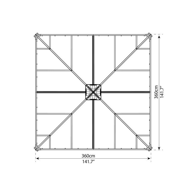 Ledro 3600 - Pergola fermée en aluminium et polycarbonate
