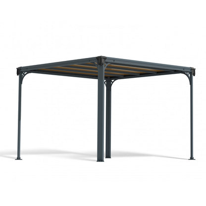 Pergola en aluminium et polycarbonate 309x309cm - facile et rapide à monter