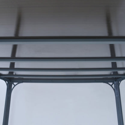 Pergola en aluminium et polycarbonate 309x309cm - facile et rapide à monter