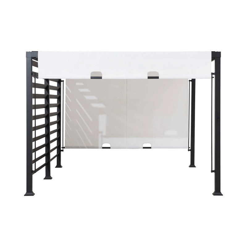 Pergola Oeta 304x372cm en acier thermolaqué noir