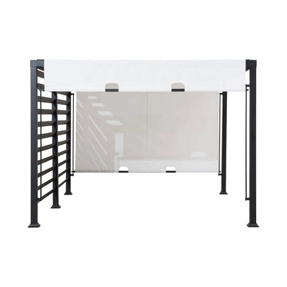 Pergola Oeta 304x372cm en acier thermolaqué noir