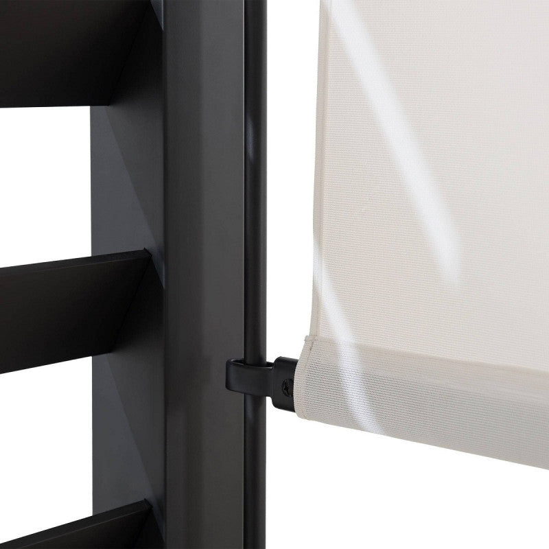 Pergola Oeta 304x372cm en acier thermolaqué noir