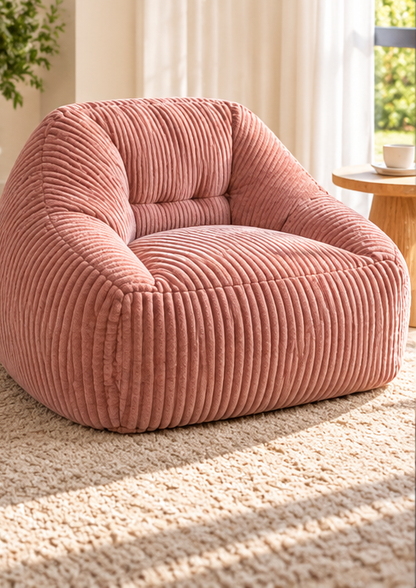 Fauteuil lounge en chenille ultra-douce – assise détente
